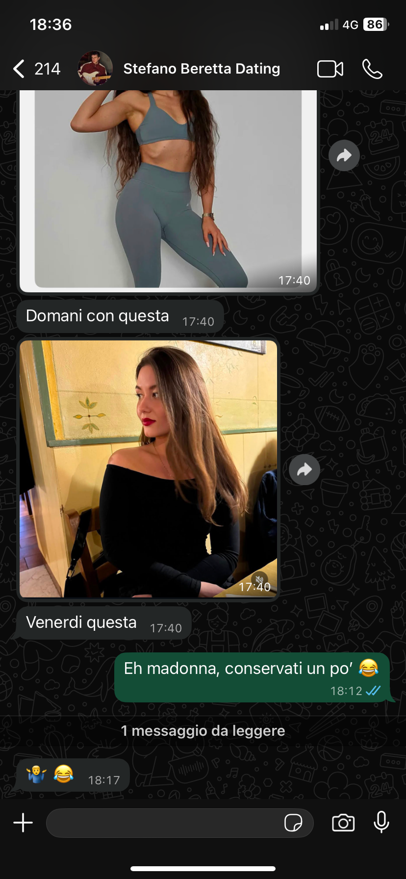 Screenshot risultato Simone